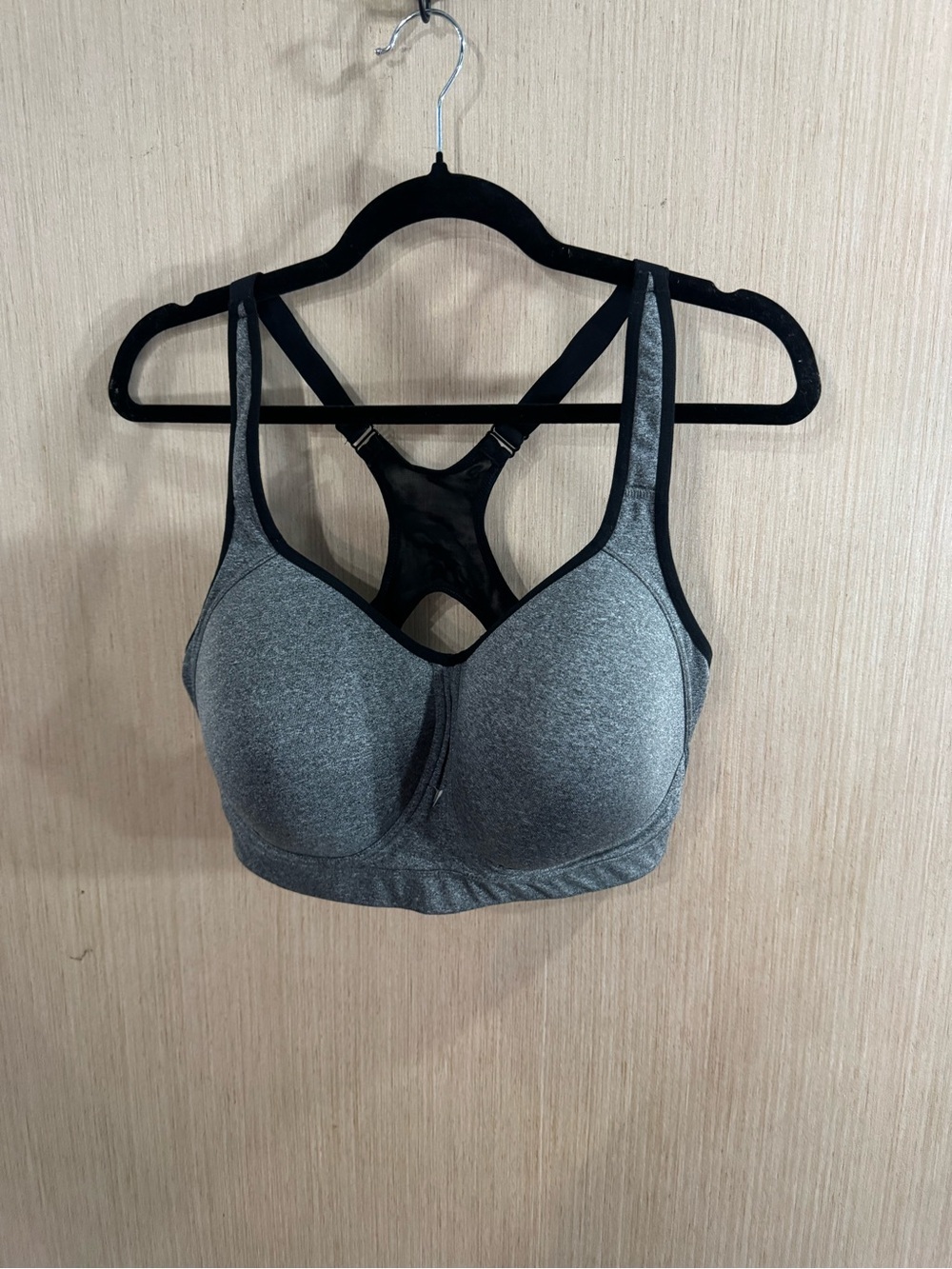 Old Navy Go Dry Gray and Black Racerback Sports Bra Size 1X Plus